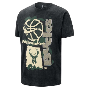 Milwaukee Bucks Vintage M90 Nike T-Shirt Large Black