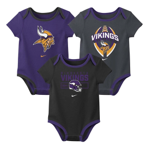 Nike Baby Minnesota Vikings 3pk Team Onesie