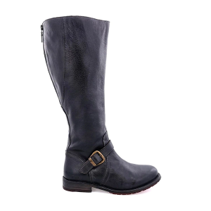 Women's BED STU Glaye Wide Calf Boots 9 Black Rustic