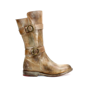 Women's BED STU Turn Dress Boots 11 Tan Rustic White BFS