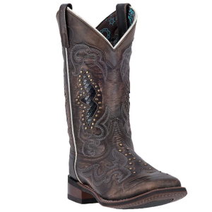 Women's Laredo Spellbound Western Boots Outdoor 7.5 Black/Tan