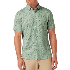 Men's Mizzen+Main Halyard Button Up Shirt XLarge Pale Green Floral Fauna
