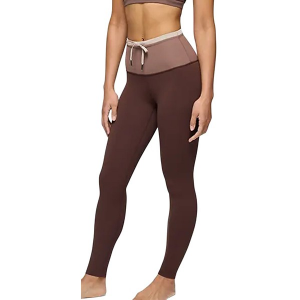 Women's prAna Luxara Salutations Leggings XLarge Mocha Colorblock