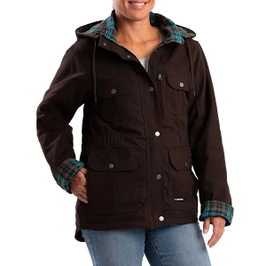 Women's Berne Apparel Softstone Duck Barn Softshell Jacket Small Dark Brown