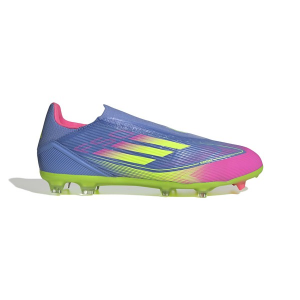 Adult adidas F50 League Laceless FG/MG Molded Soccer Cleats M8/W9.5 Blue/Lemon
