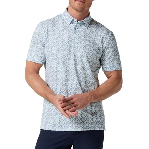 Men's Mizzen+Main Versa Polo XLarge White Dallas Mosaic