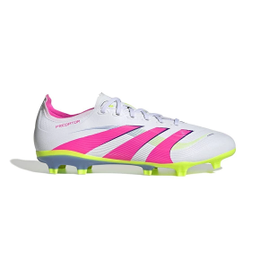 Adult adidas Predator League FG/MG Molded Soccer Cleats M11/W12.5 White/Pink