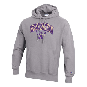 Washington Huskies Champion Hoodie Large Oxford Grey