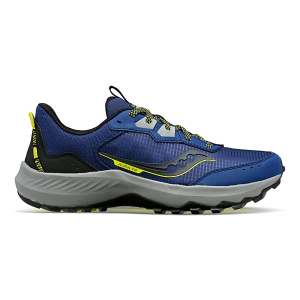 Men's Saucony Aura Trail Running Shoes sneakers-athletic-shoes 10.5 Regular Indigo/Black