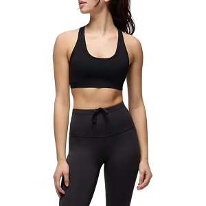 Women's prAna Luxara Salutations Sports Bra Small Black