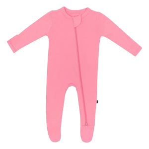 Kyte Baby Zippered Footie Pajamas Baby 3/6 mo. Guava