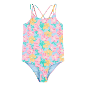 Girls' Hurley Strappy One Piece Swimsuit 6X Multi Floral