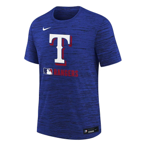 Kids' Texas Rangers Authentic Collection Velocity T-Shirt Small Royal