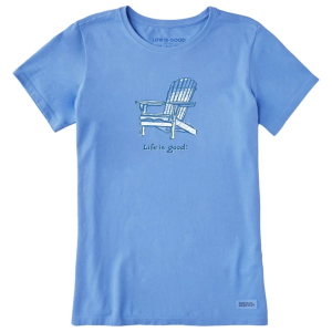 Women's Life is Good Adirondack T-Shirt 2XLarge Cornflower Blue