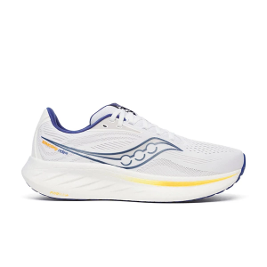 Men's Saucony Ride 18 Running Shoes sneakers-athletic-shoes 15 Regular White/Azurite