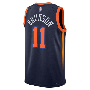 New York Knicks Jalen Brunson #11 Nike Statement Jersey Large Navy