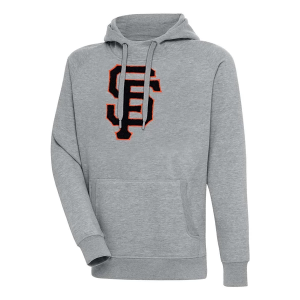 San Francisco Giants Antigua Chenille Big Logo Victory Pullover Hoodie 5XLarge Grey Heather