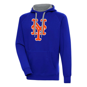 New York Mets Antigua Chenille Big Logo Victory Pullover Hoodie 5XLarge Dark Royal