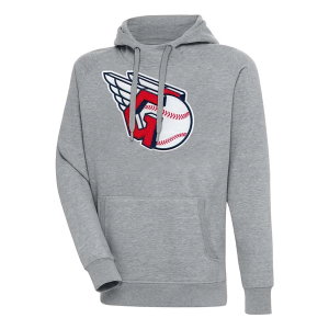 Cleveland Guardians Antigua Chenille Big Logo Victory Pullover Hoodie 5XLarge Grey Heather