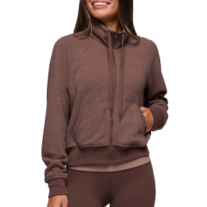 Women's prAna Cozy Up Full Zip Small Carob Heather