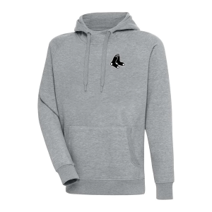 Boston Red Sox Antigua Chenille Victory Pullover Hoodie 5XLarge Grey Heather