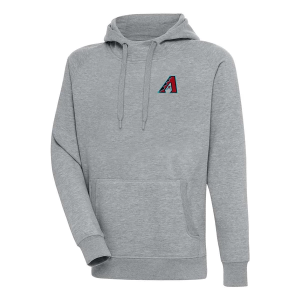 Arizona Diamondbacks Antigua Chest Logo Victory Hoodie 5XLarge Grey Heather
