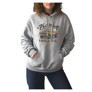 Women's Troll Co. Clothing Pretty As A Pickup Hoodie 2XLarge Grey