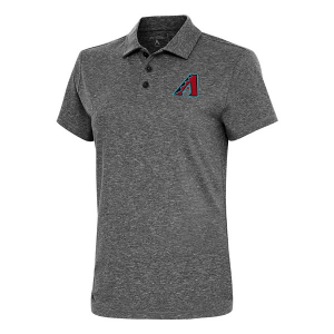 Women's Arizona Diamondbacks Chest Logo Motivated Polo Small Black Heather