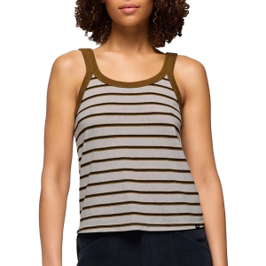Women's prAna Cozy Up Scoop Crew Neck Tank Top XSmall Retro Olive Stripe