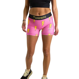 Women's ChicknLegs Compression Shorts Small Pink Bolts