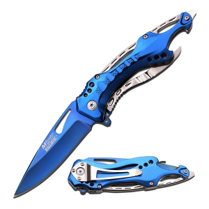 Master Cutlery Ballistic Spring Assisted Blue Pocket Knife