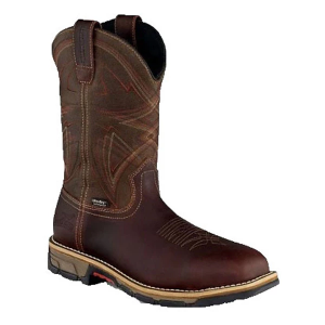 Men's Irish Setter Marshall Safety Toe Work Boots Outdoor 13 Brown/Olive Green Leather