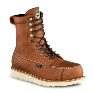 Men's Irish Setter Wingshooter 8in Non-Metallic Toe Waterproof Composite Toe Work Boots Outdoor 14 Amber