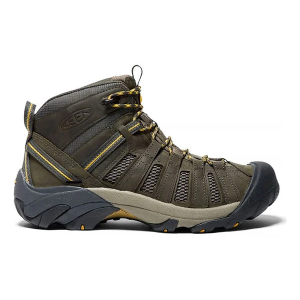 Men's KEEN Voyageur Mid Water Resistant Camping Boots Outdoor 12 Raven/Tawny Olive