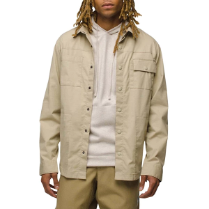 Men's prAna Palisades Ripstop Field Long Sleeve Button Up Shirt XLarge Sandstone