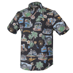Milwaukee Brewers Scenic Button Up 2XLarge Multi