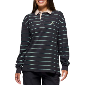 prAna Rockblock Rugby Long Sleeve Polo Small Shadow