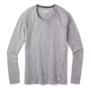 Women's Smartwool Classic All-Season Merino Long Sleeve Base Layer Large Light Grey Heather