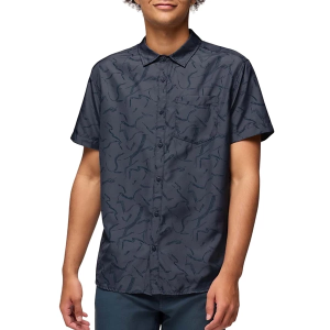 Men's prAna Lost Sol Printed Button Up Shirt Medium Thundercloud Seedling