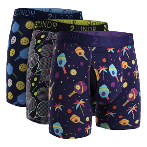 Men's 2UNDR Swing Shift Boxer Briefs Underwear 3 Pack Large Pickleballs/Deuce/Pickle Paradise