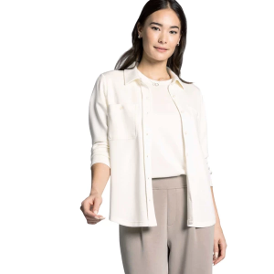 Women's Thread & Supply Mildred Long Sleeve Button Up Shirt Medium White