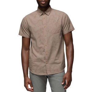 Men's prAna Tinline Button Up Shirt Large Sandstone Seedling