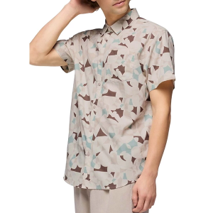 Men's prAna Stimmersee Button Up Shirt Large Almond Edamame