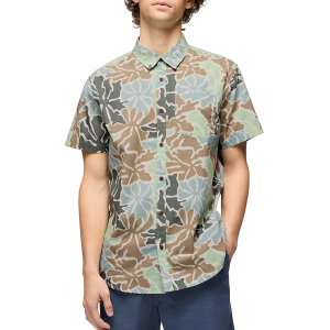 Men's prAna Stimmersee Button Up Shirt 2XLarge Canvas Boogie Bloom