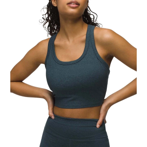 Women's prAna Heavana Racerback Sports Bra Small Stormy Night Heather
