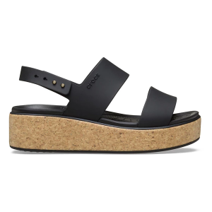 Women's Crocs Brooklyn Cork Low Sandals 9 Black