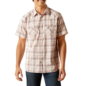 Men's Ariat Hanson Retro Snap Button Up Shirt Medium Egret