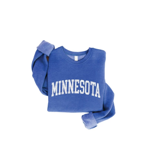 Women's Oat Collective Minnesota Graphic Crewneck Sweatshirt Small Heather Royal