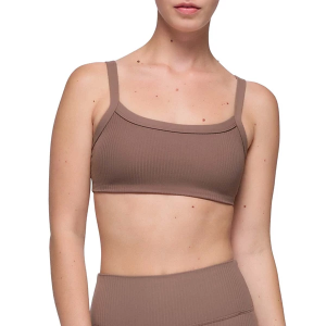 Women's prAna Luxara Rib Sports Bra XLarge Carob