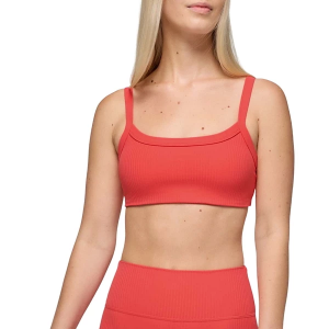 Women's prAna Luxara Rib Sports Bra Large Rose Fire